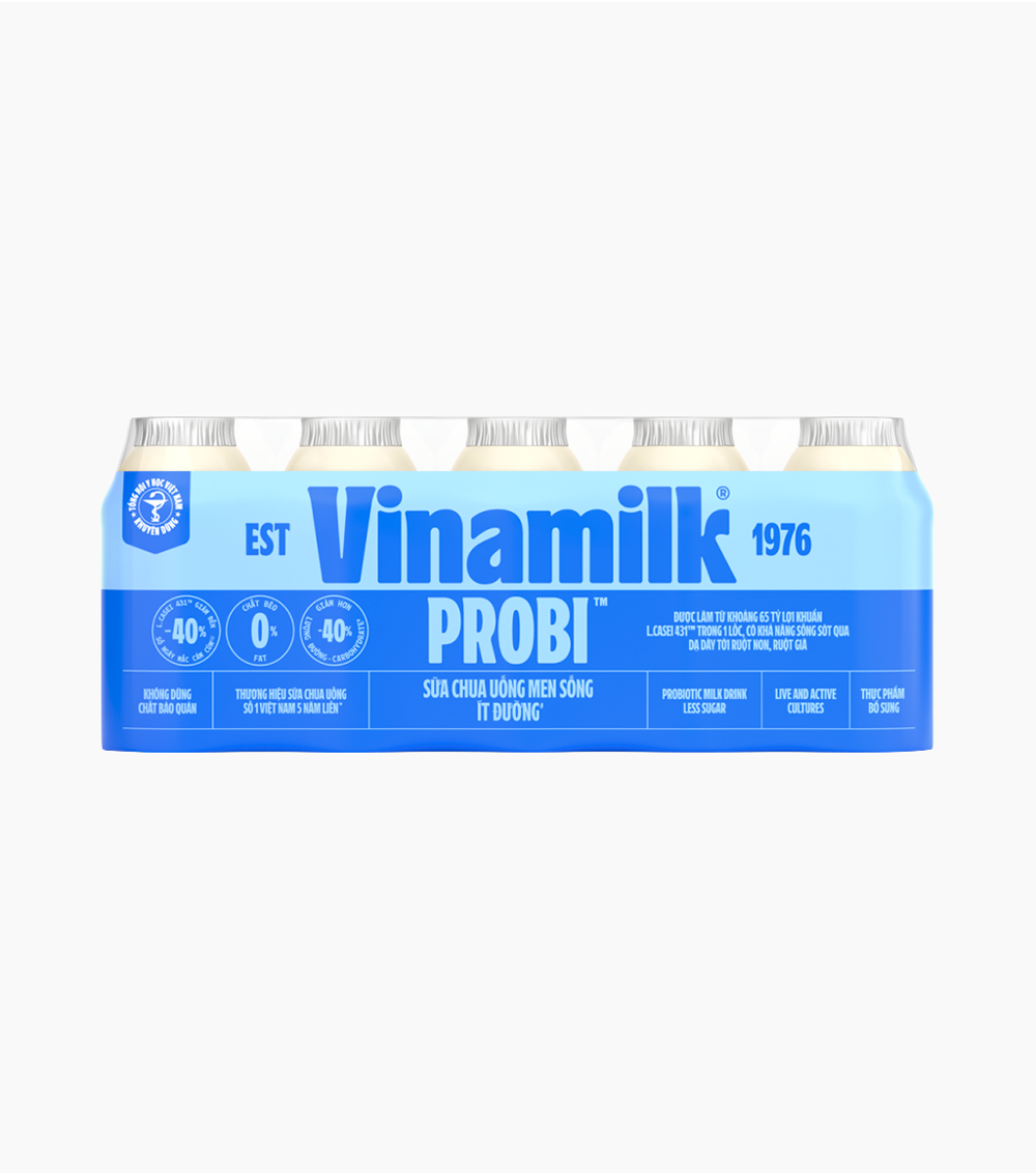 07UR13 Sữa Chua Uống Men Sống Vinamilk Probi Vị Truyền Thống 65ml - Ảnh 1