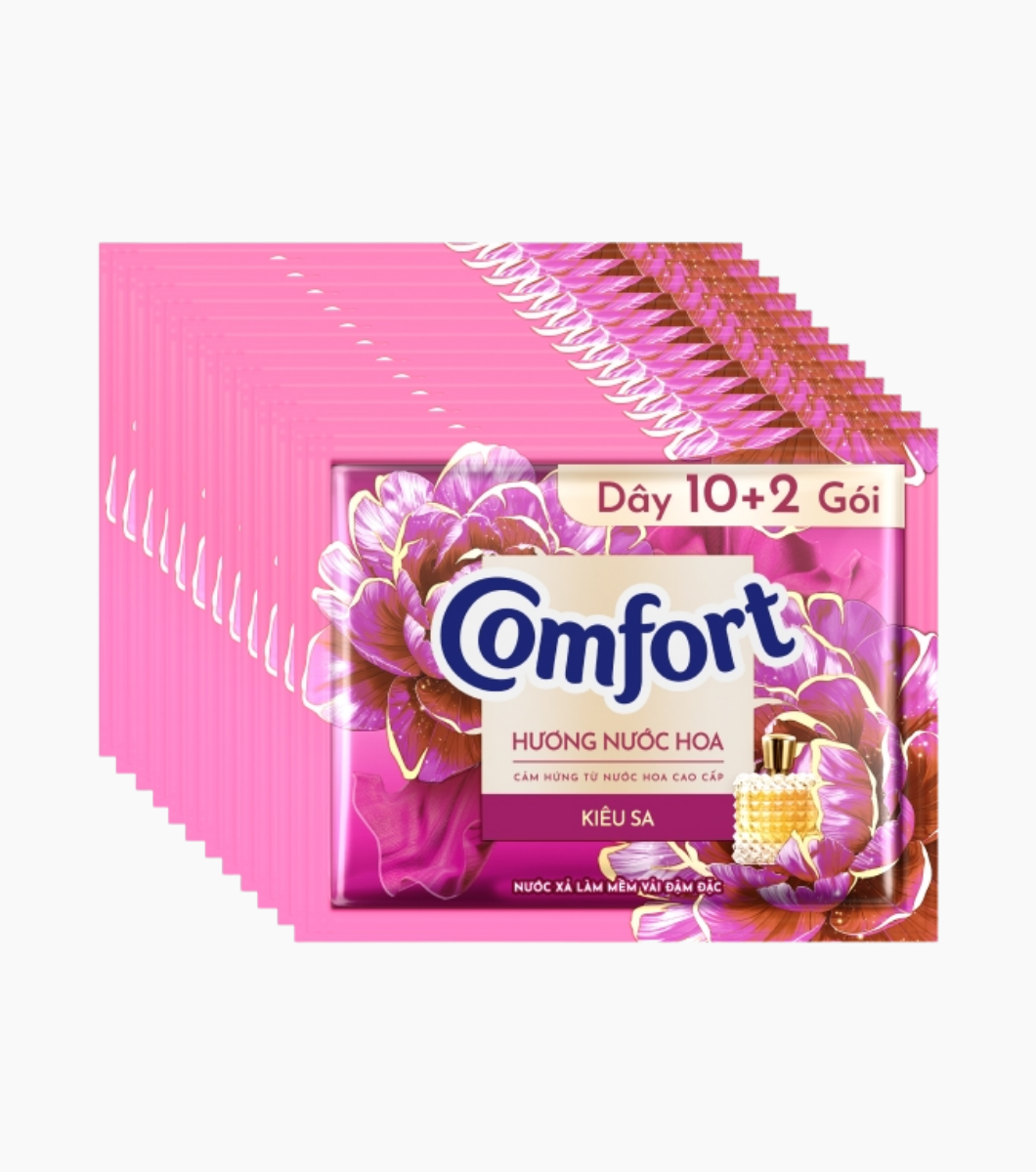 65446757 COMFORT NXV Hương Nước Hoa
Kiêu Sa (10+2)x20ml/30 dây - Ảnh 1
