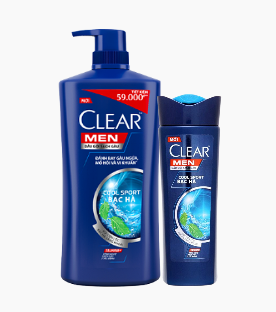 65660780 CLEAR MEN Dầu Gội Mát Lạnh
Bạc Hà 630g(1+1 Dầu Gội 140G)/8Bộ - Ảnh 1