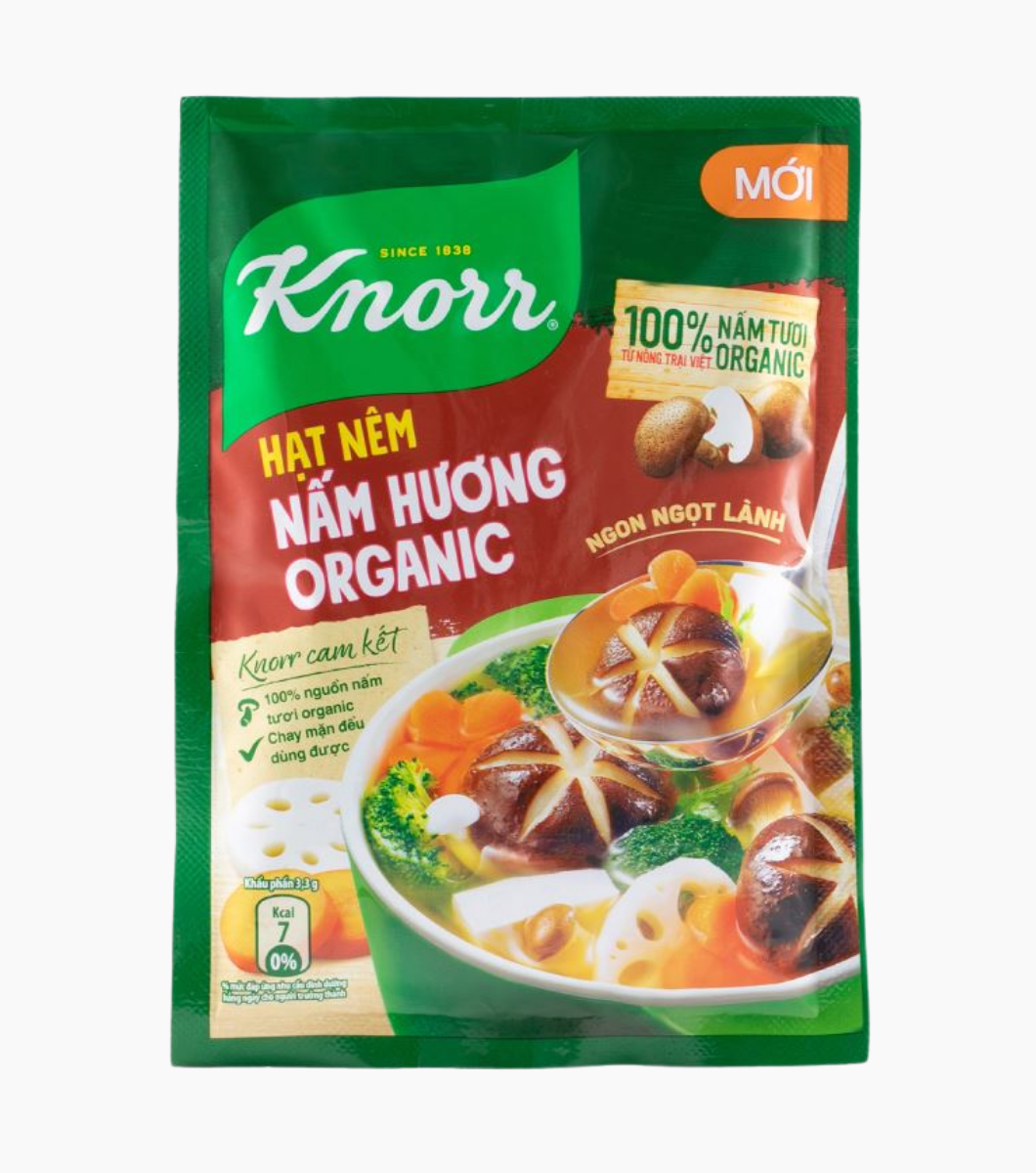 69968608 KNORR Hạt Nêm Nấm Hương
Organic 170g/38 gói - Ảnh 1