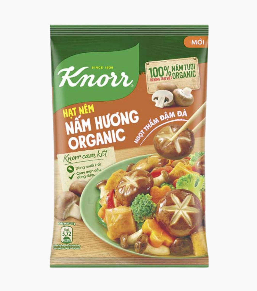 69968618 KNORR Hạt Nêm Nấm Hương
Organic 800g/8 gói - Ảnh 1
