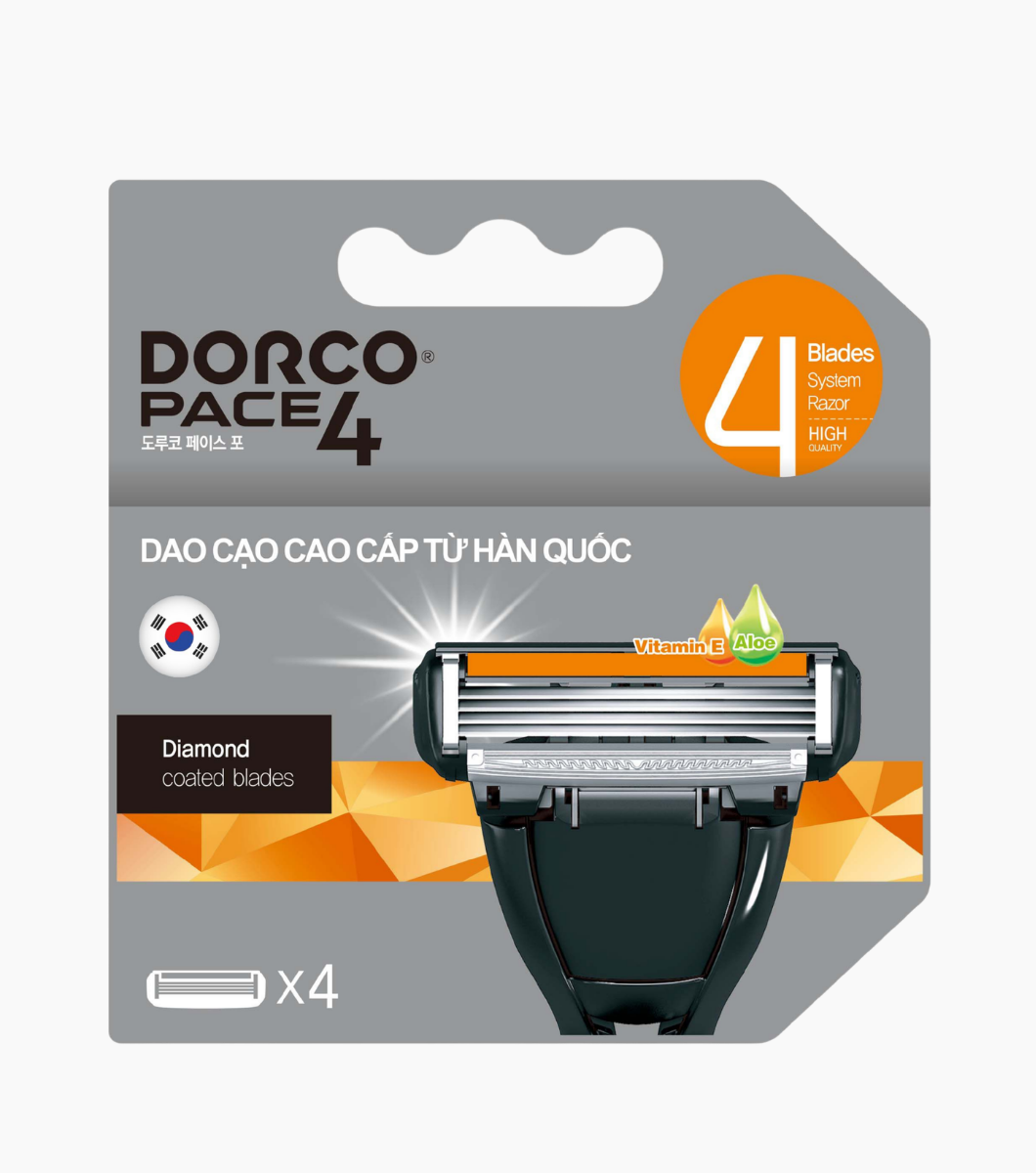 DCFRA10404B Bộ 4 Đầu Thay Dao Cạo Dorco 4 Lưỡi Fra 1040 B - Ảnh 1