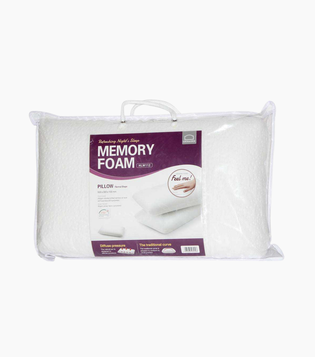 HLW112 Gối Memory Foam 50d Hình Thường Trắng 500x300x100mm 500g - Ảnh 1