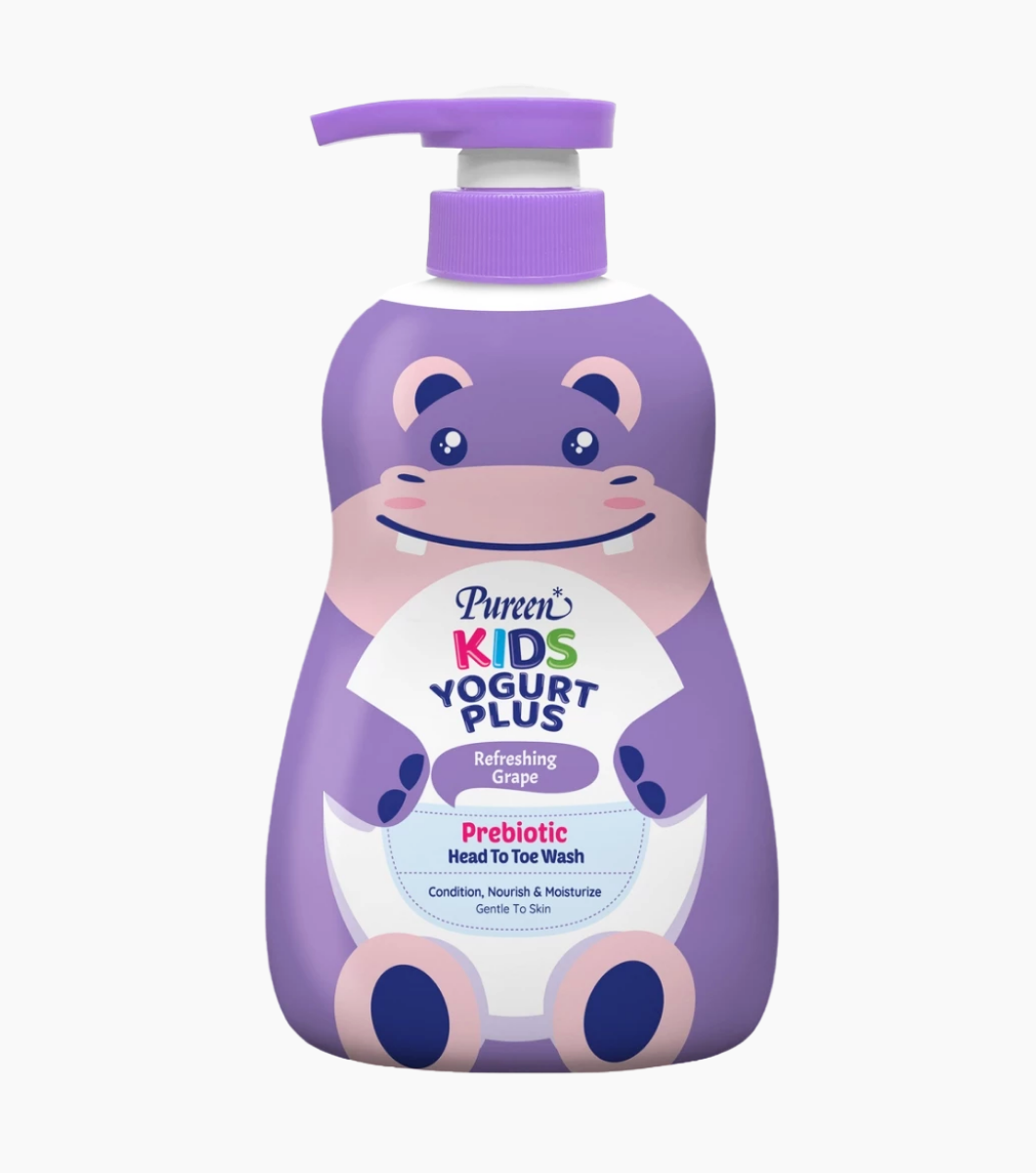 PR27100 Tắm Gội Toàn Thân Pureen Kids Prebiotic Sữa Chua Hương Nho 700ml - Ảnh 1